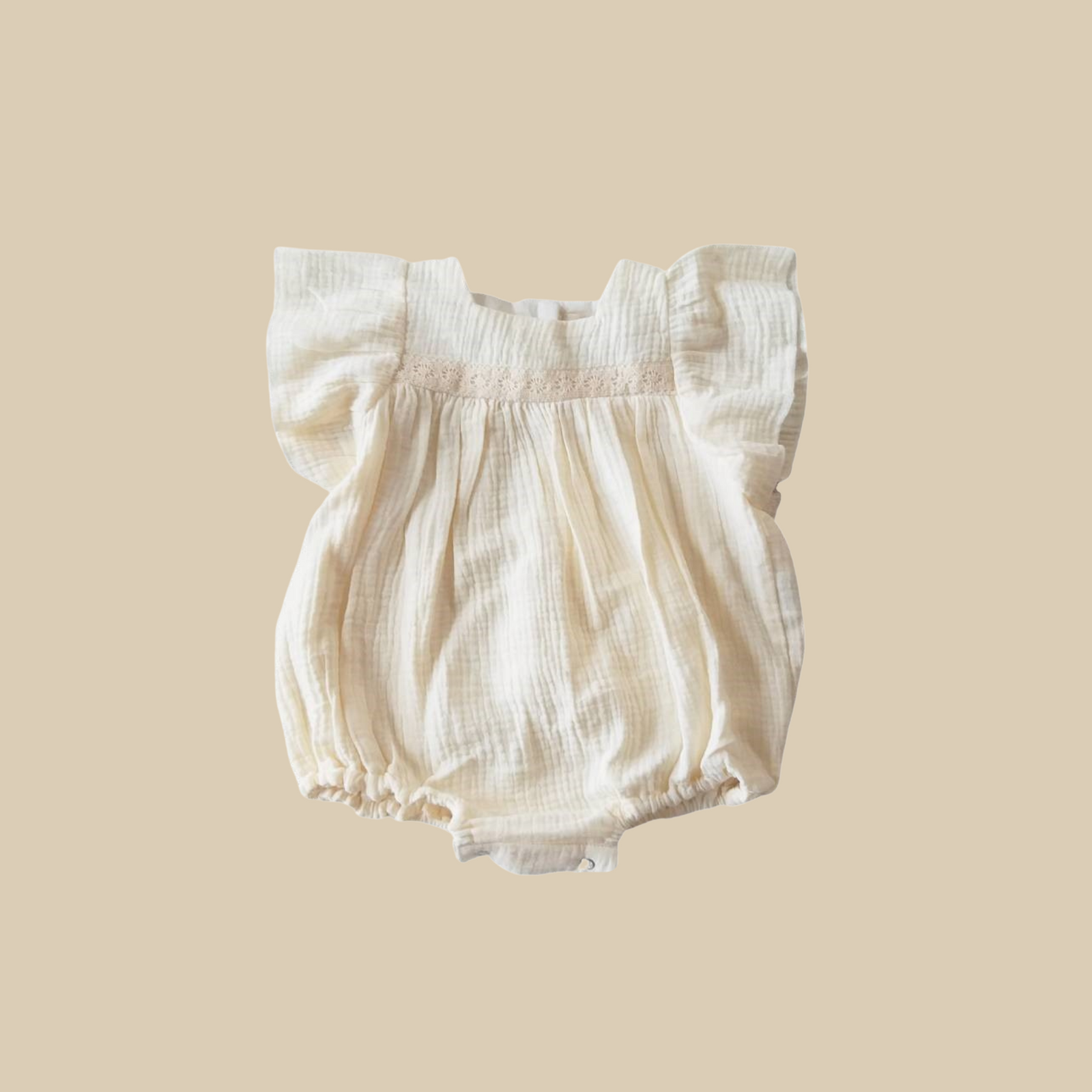 BOHO Gauze Flutter Sleeve Romper