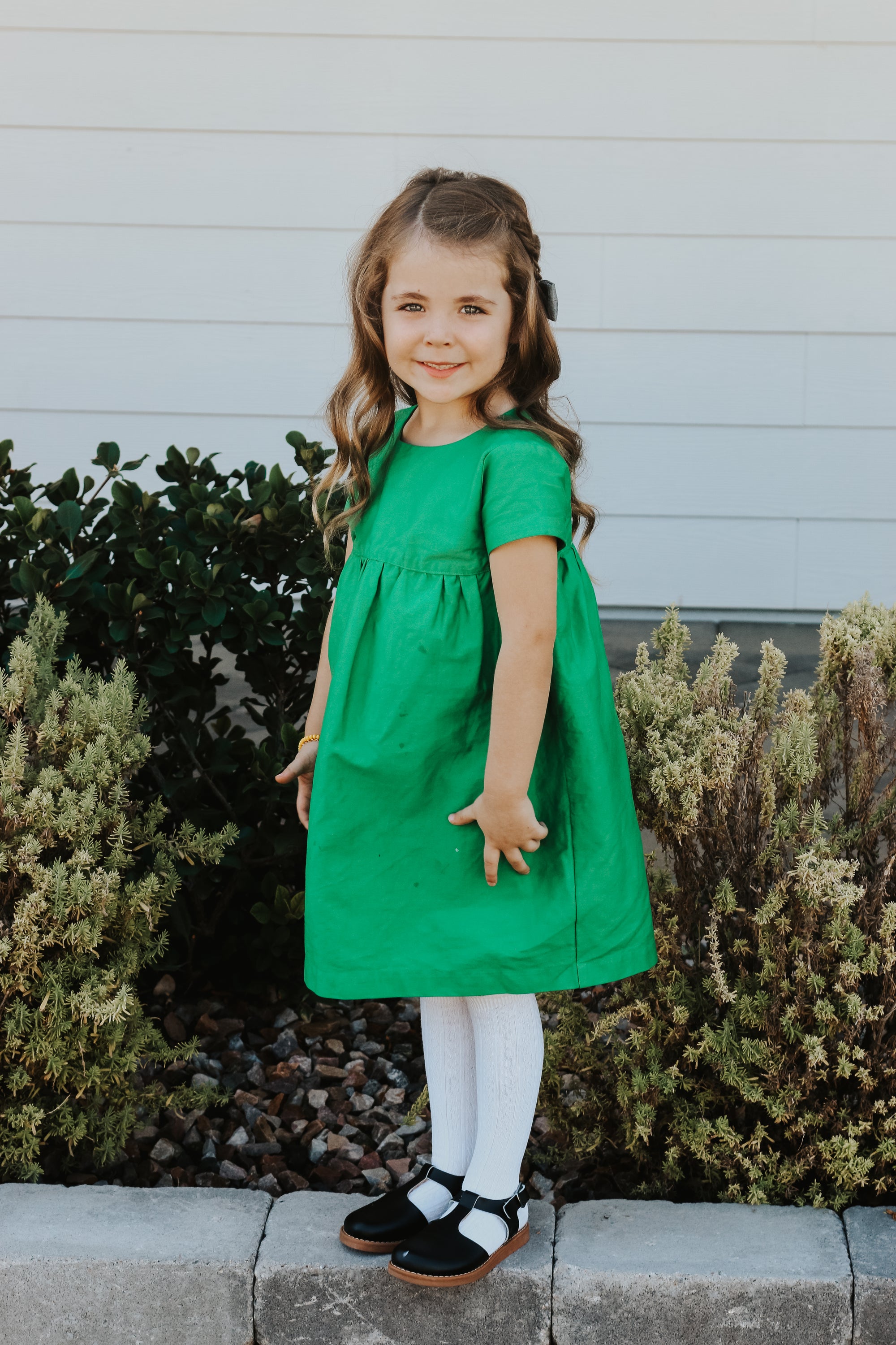 The Dolly Dress in Emerald
