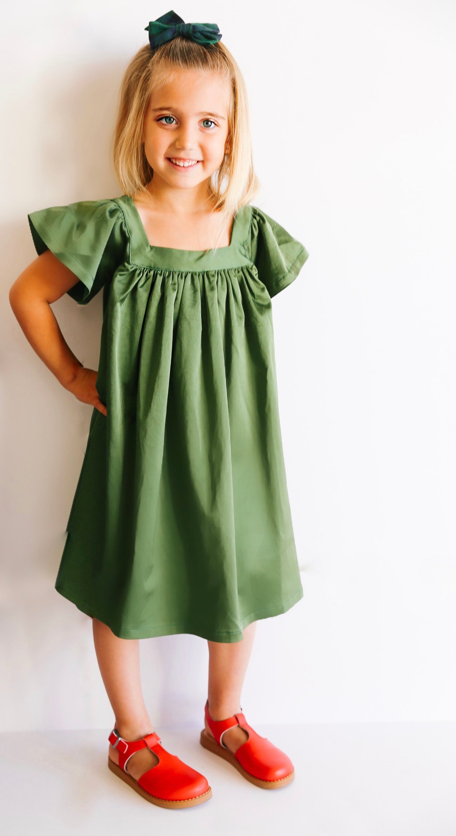 The Holly Dress in Olive