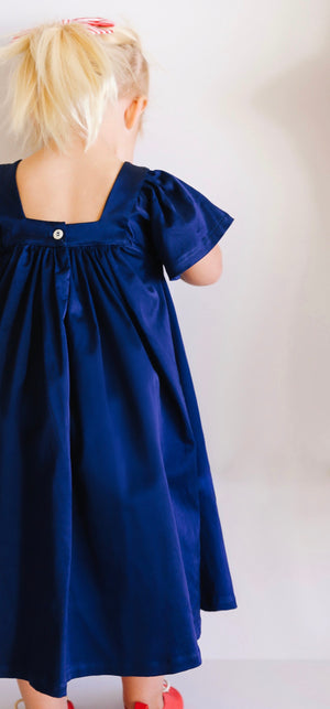 The Holly Dress in Navy