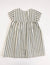 The Dolly Dress in Charcoal Stripe